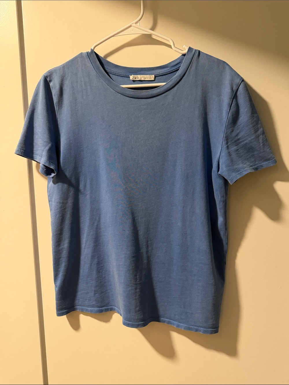 Zara Blue Crew Neck Short Sleeve Tee